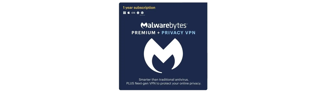 Malwarebytes Premium + Privacy VPN Bundle – 1-Year / 2-Device